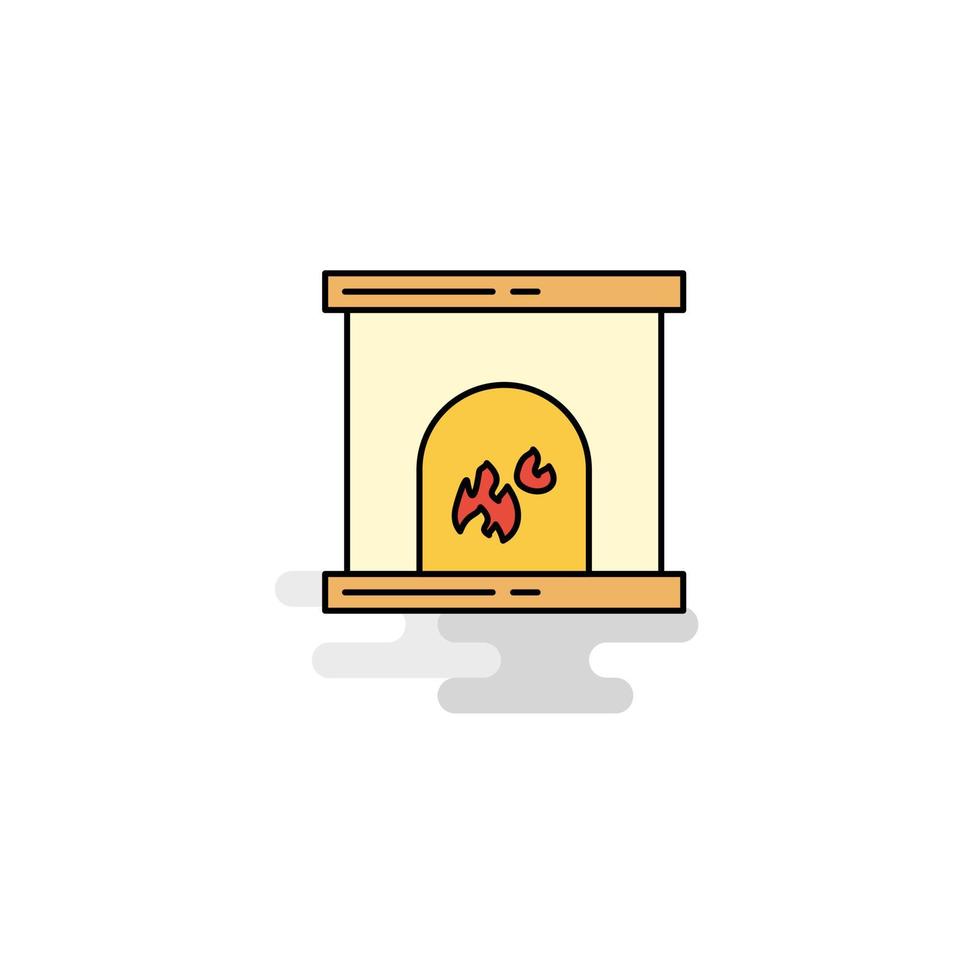 vector de icono de chimenea plana