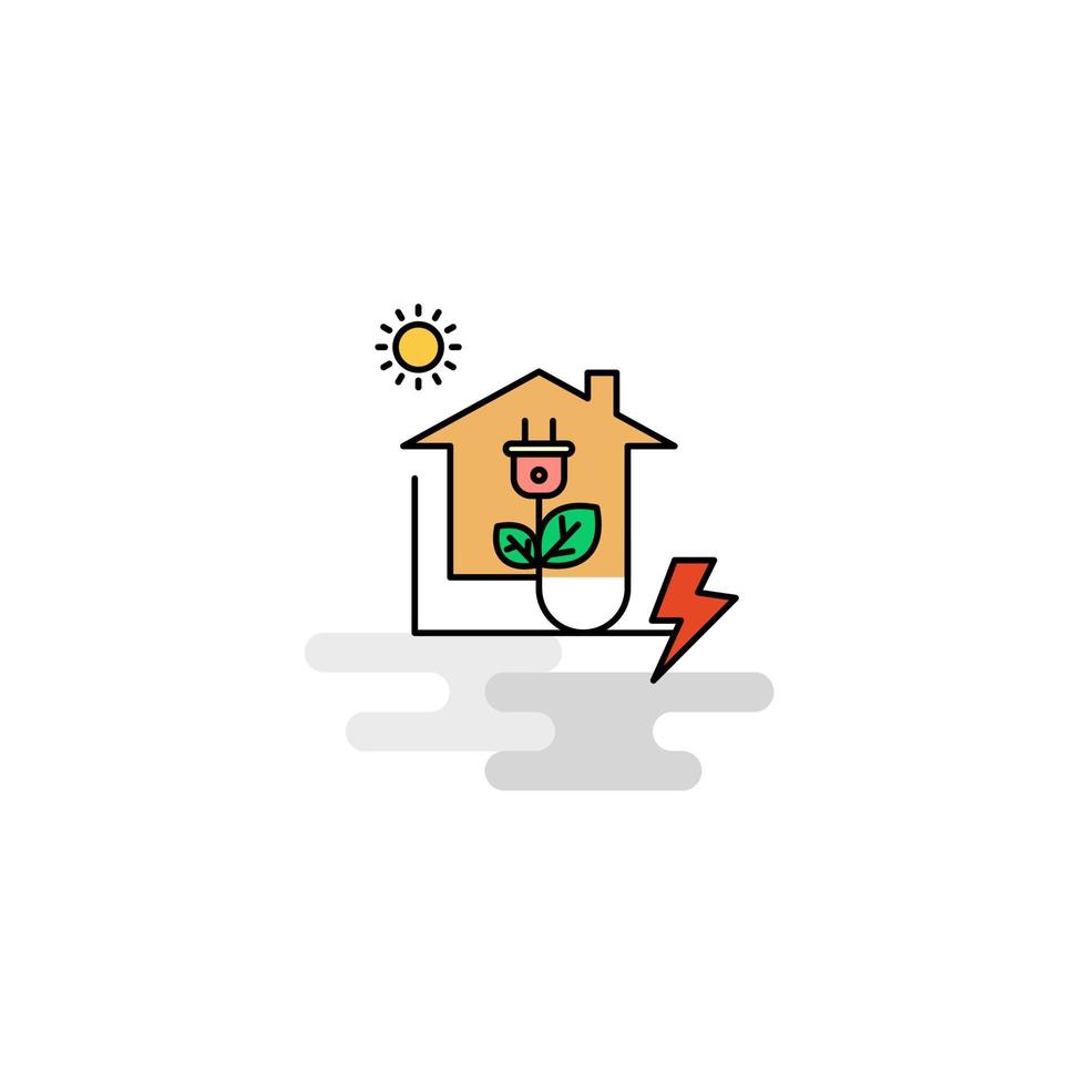 Flat Electric power Icon Vector