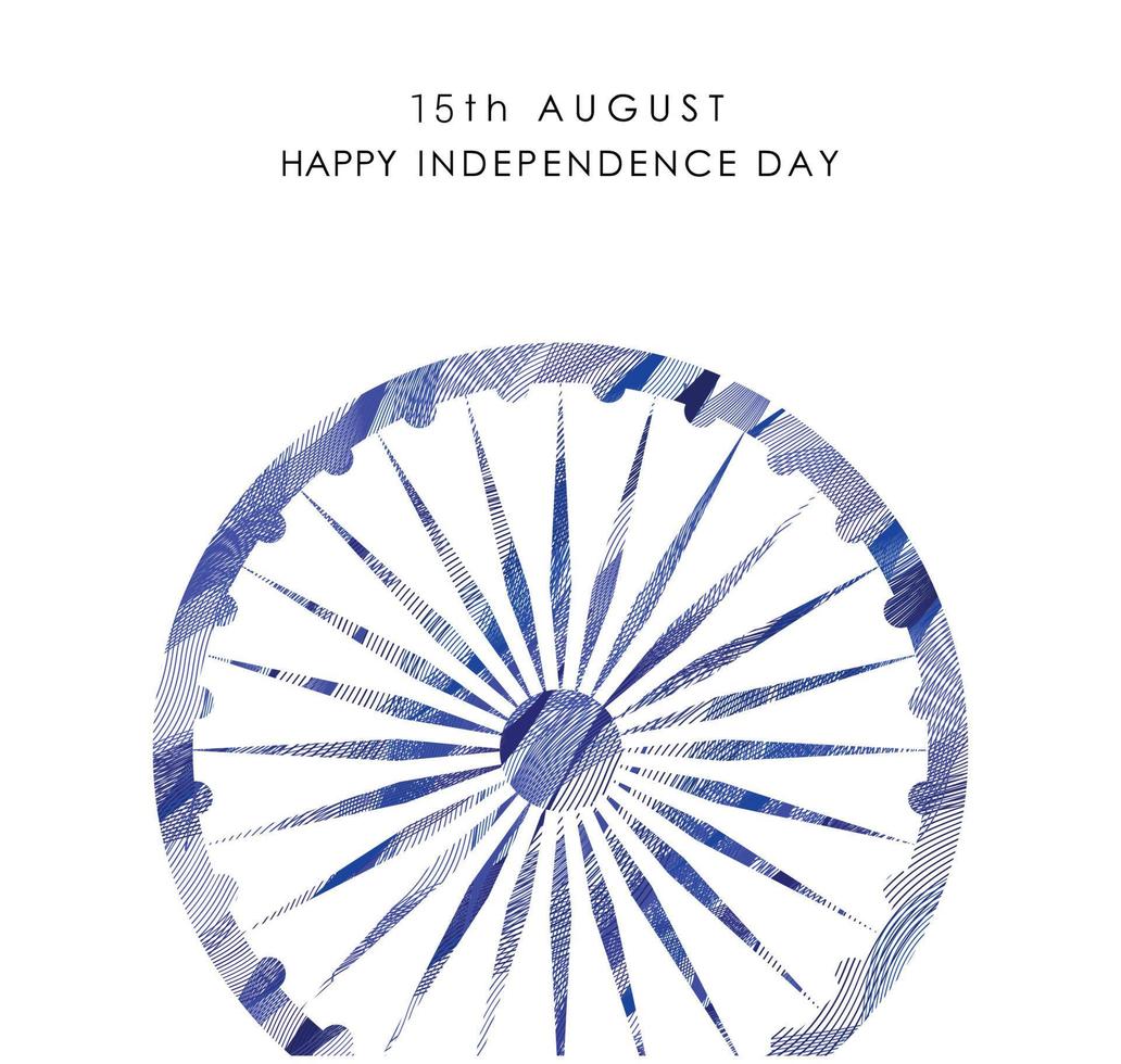 vector de tarjeta de diseño del día de la independencia india