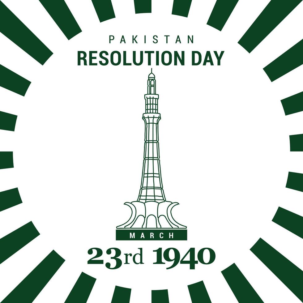 Pakistan Resolution day design vector