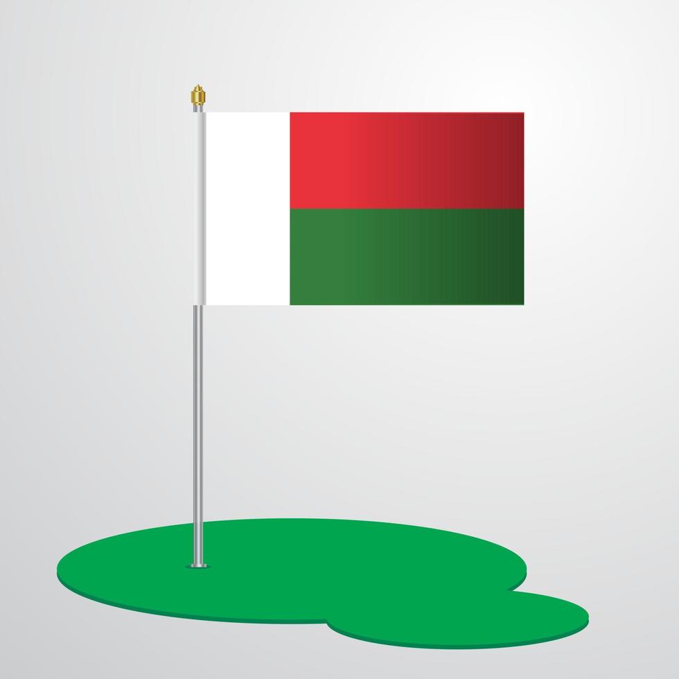 Madgascar Flag Pole vector