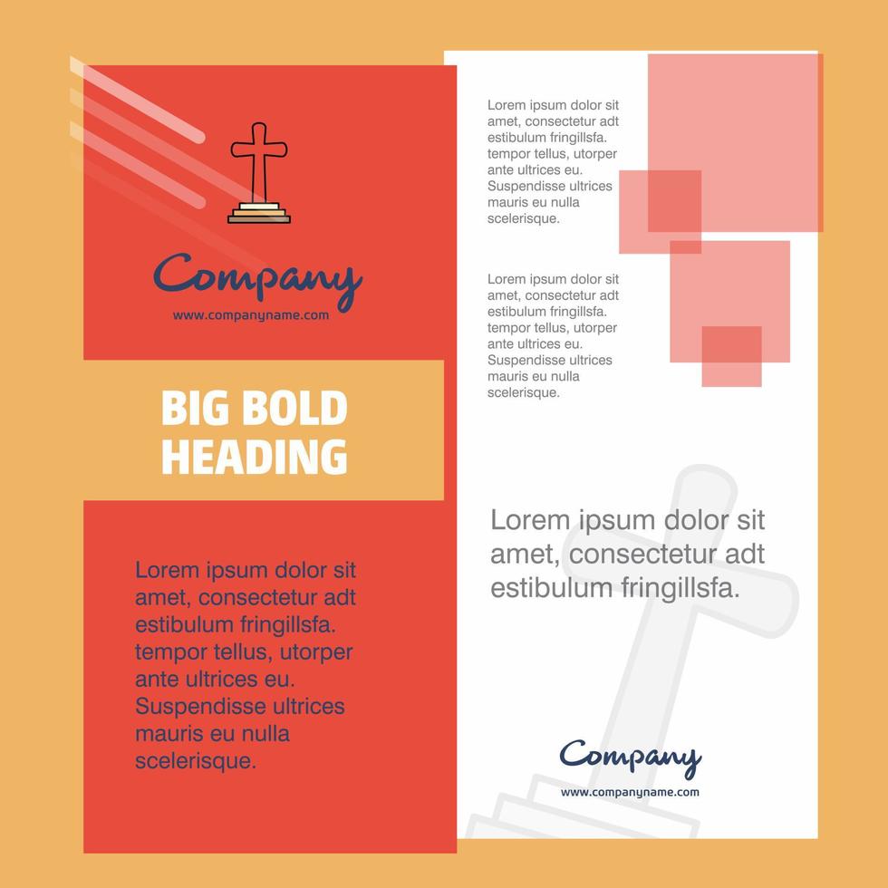 Grave Company Brochure Title Page Design Company profile annual report presentations leaflet Vector Background
