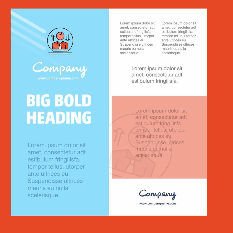 Avatar Business Company Poster Template with place for text and images vector background