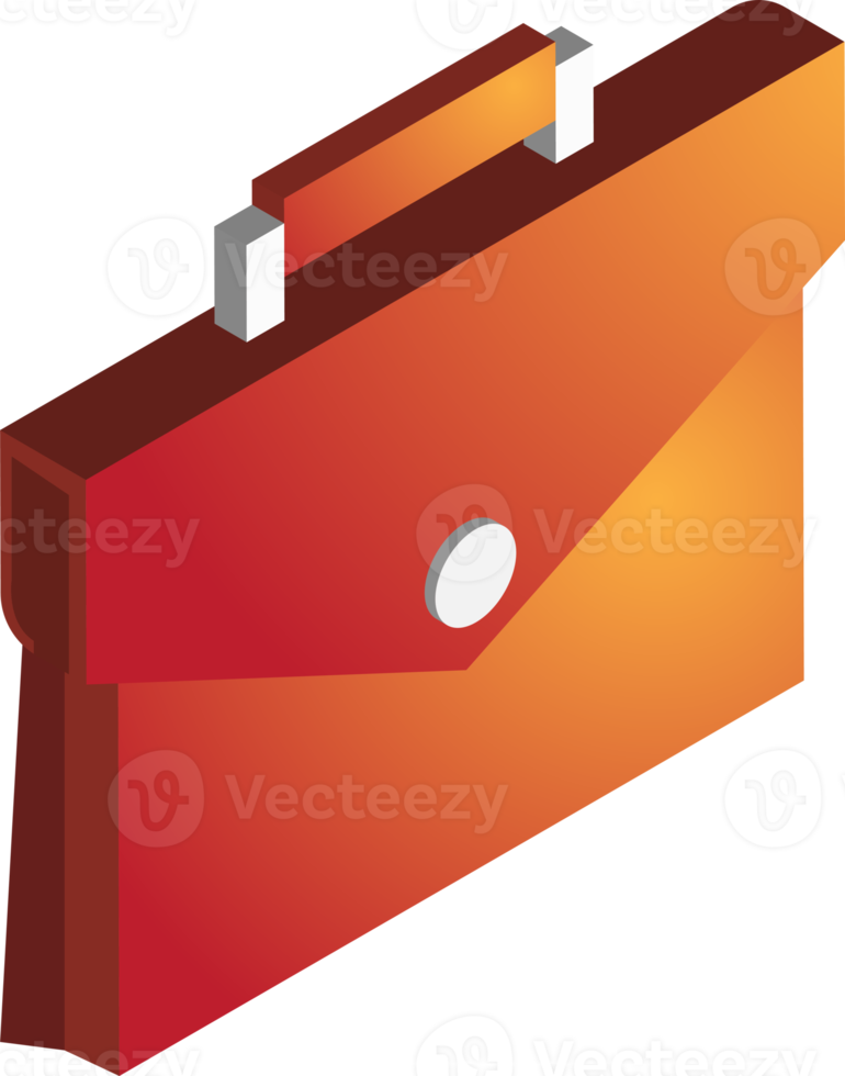 business bag illustration in 3D isometric style png