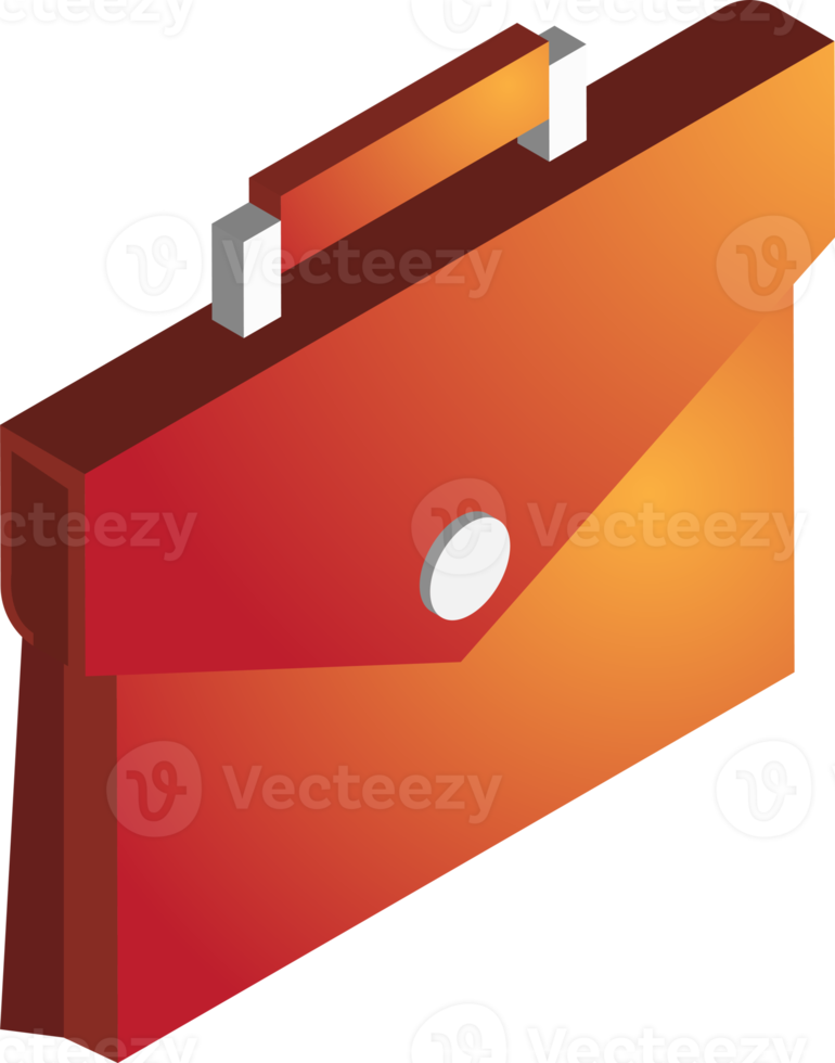 ilustración de bolsa de negocios en estilo isométrico 3d png