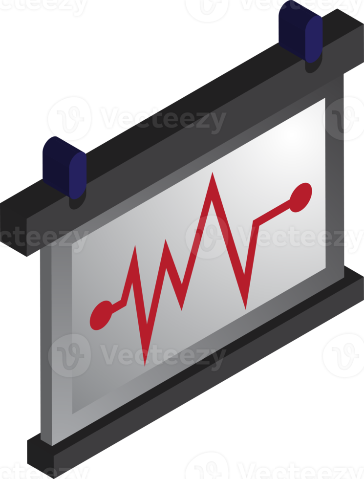 stock chart and growth illustration in 3D isometric style png