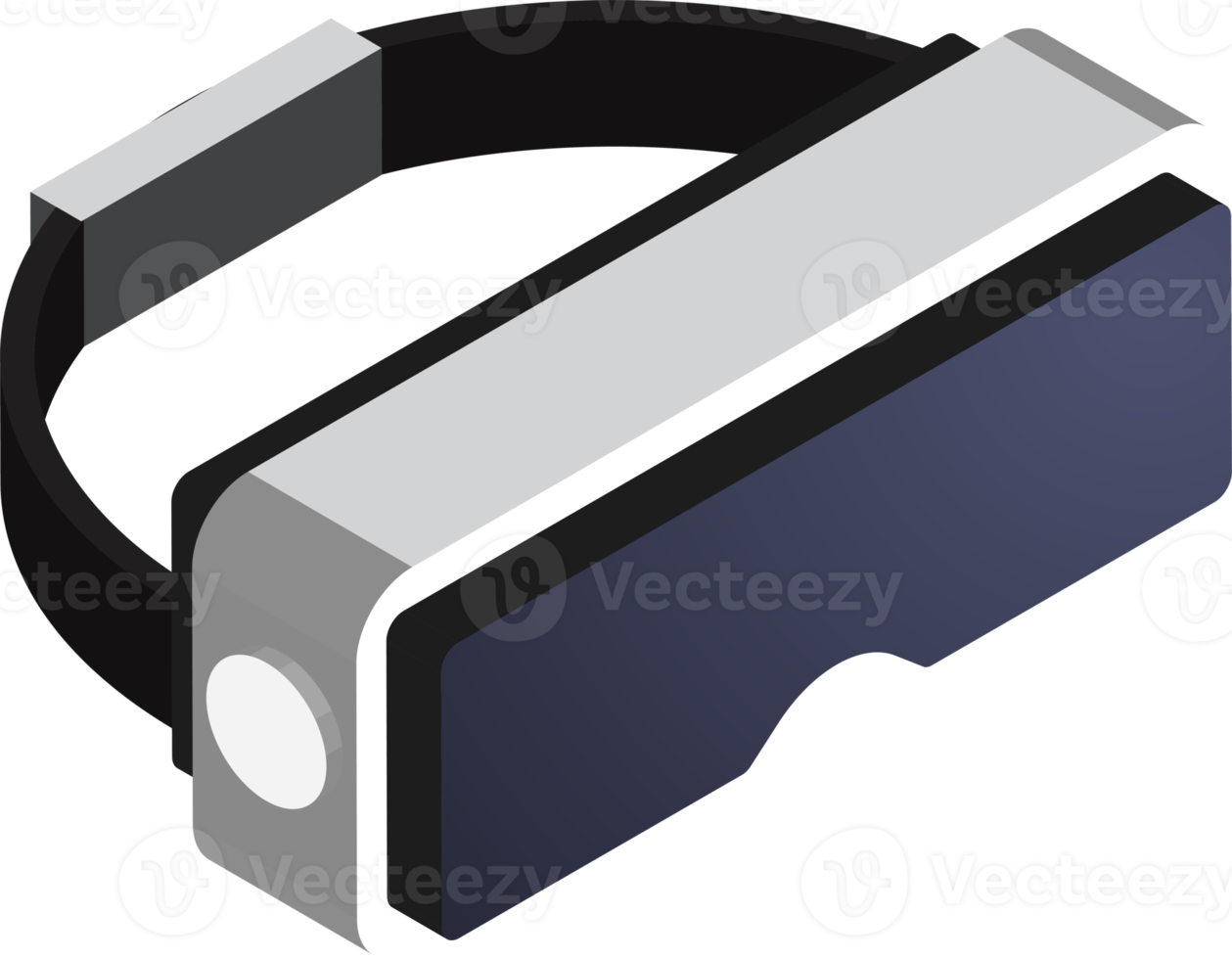 vr glasögon illustration i 3d isometrisk stil png