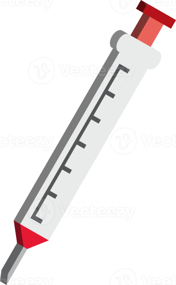 syringe illustration in 3D isometric style png