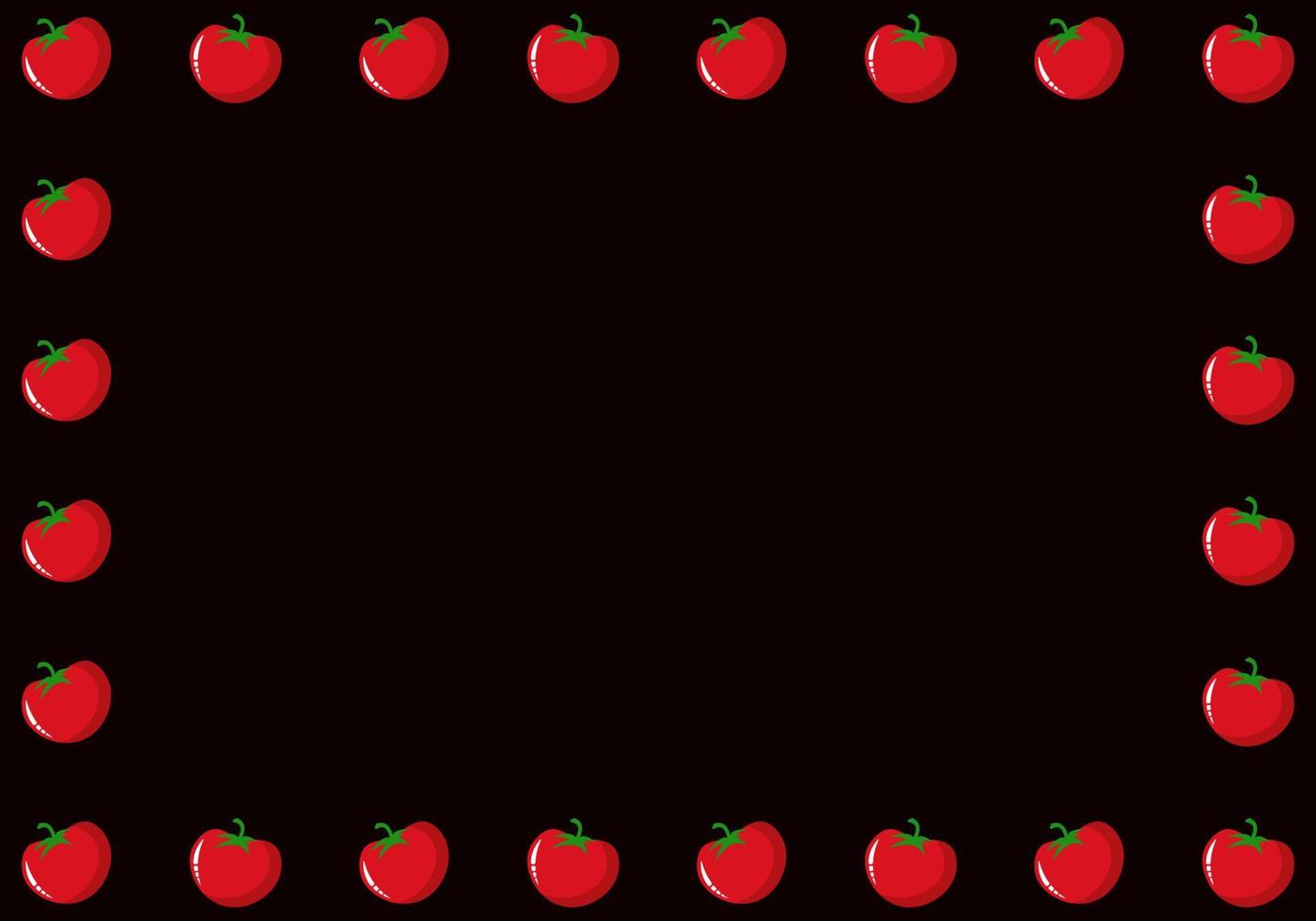 Tomato border background. Vector illustration.