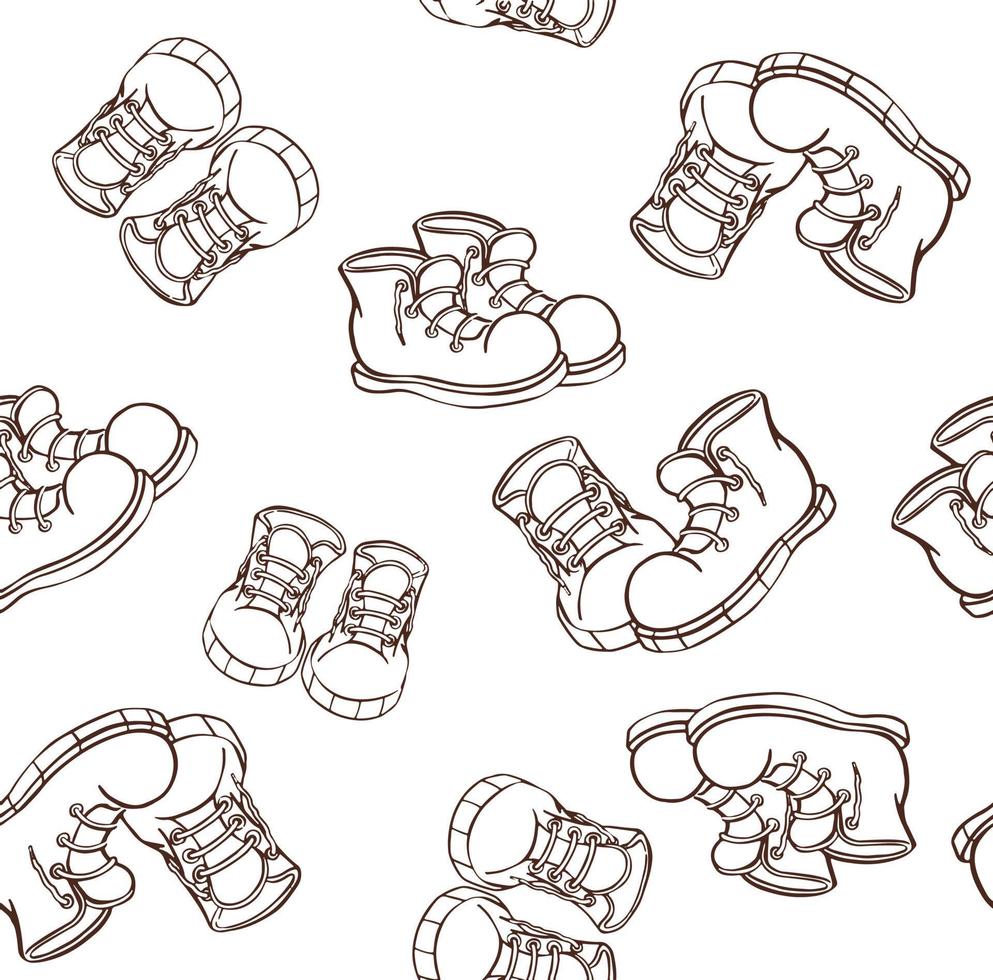 zapatillas de deporte en varios ángulos esquema ilustración ornamento vector