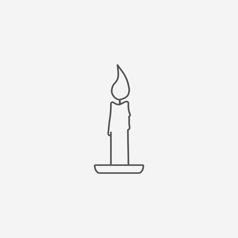 candle, burn icon vector isolated