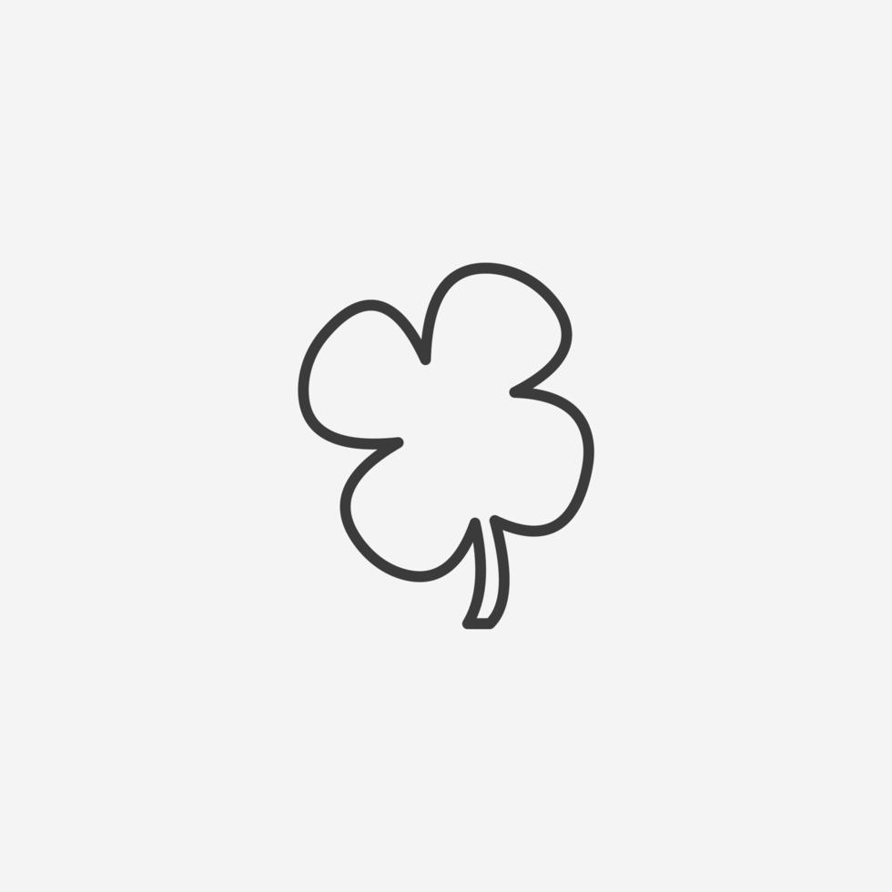 Four leaf clover icon vector isolated. patrick, plant sign symbol