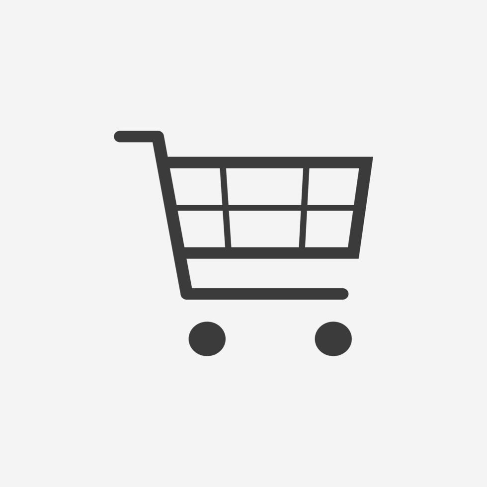 trolley, online shopping cart, basket icon vector symbol sign