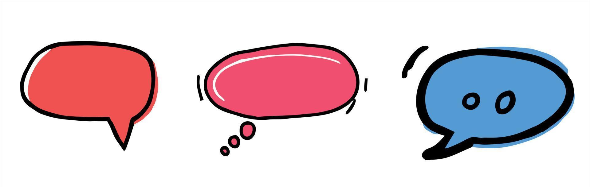 Set of colorful speech bubble. vector