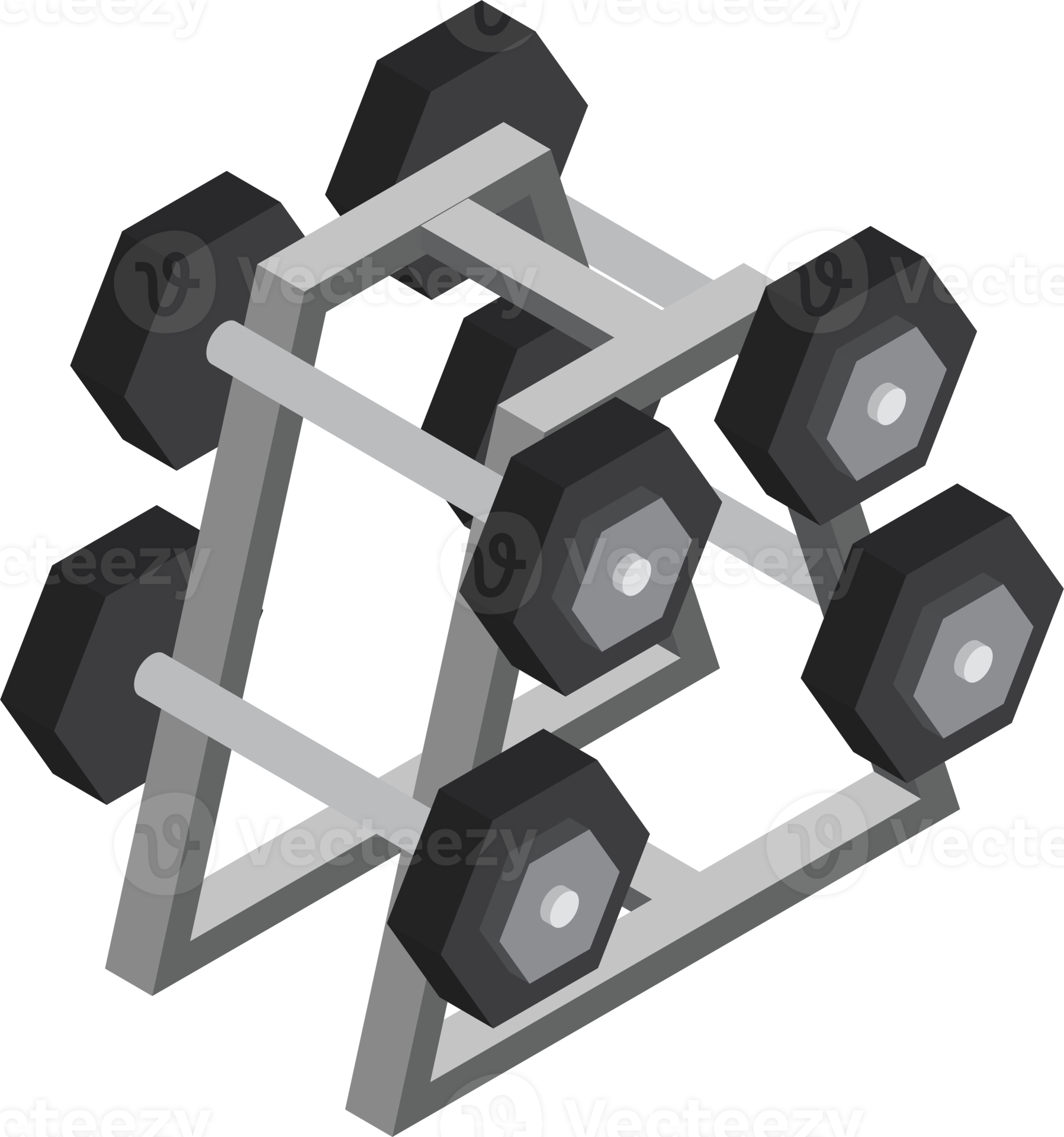 Free Weight lifting equipment illustration in 3D isometric style 14375053 PNG with Transparent