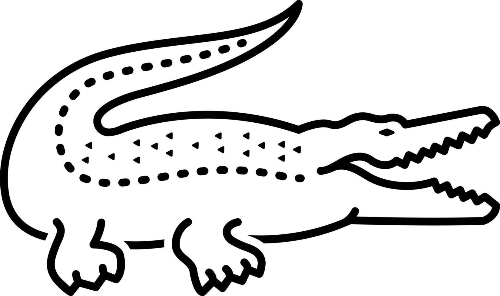 line icon for crocodile vector