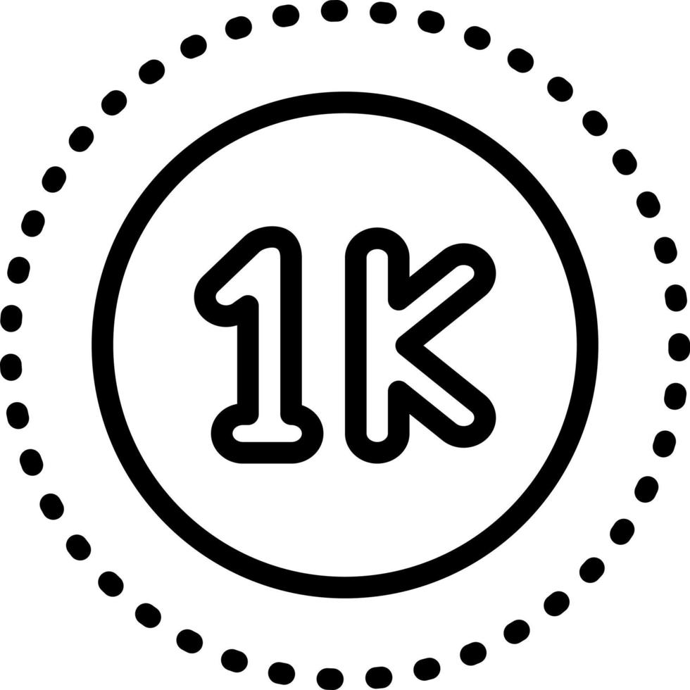 line icon for thousand vector