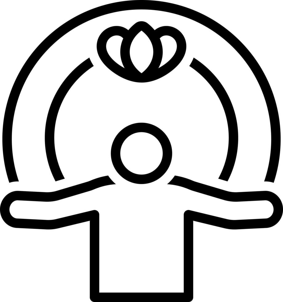 icono de línea para espiritual vector