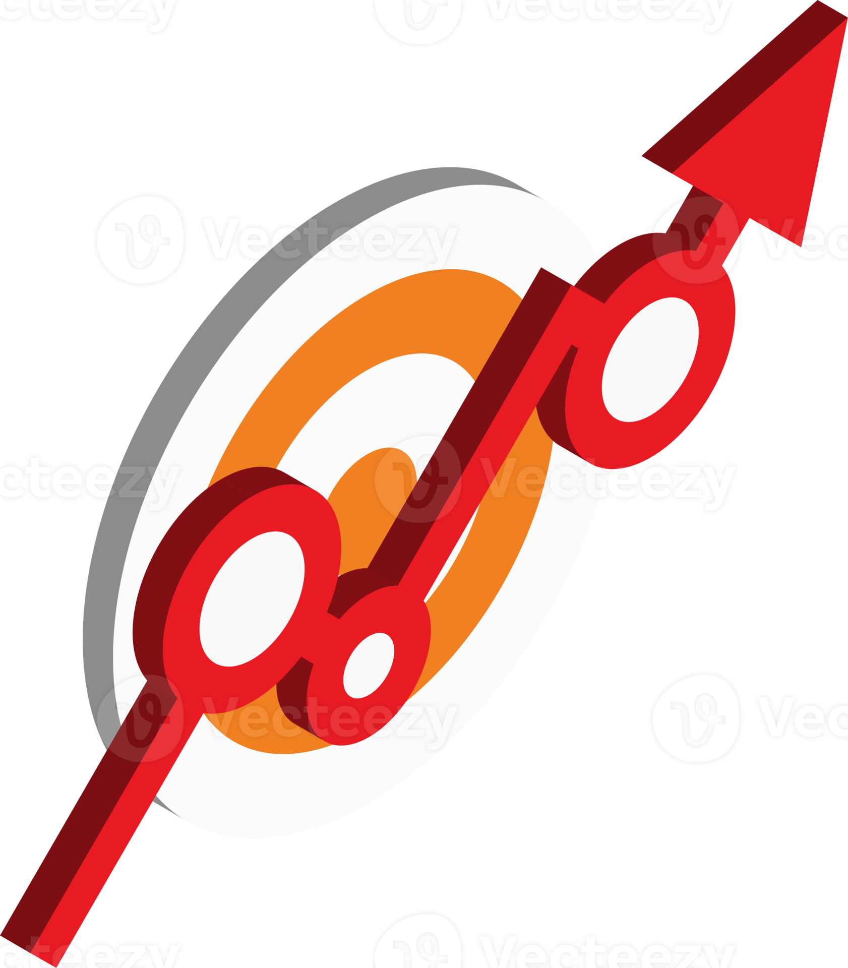 Free circle graph illustration in 3D isometric style 14375291 PNG with