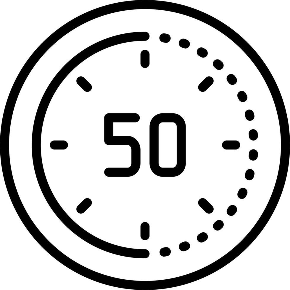 line icon for minute vector