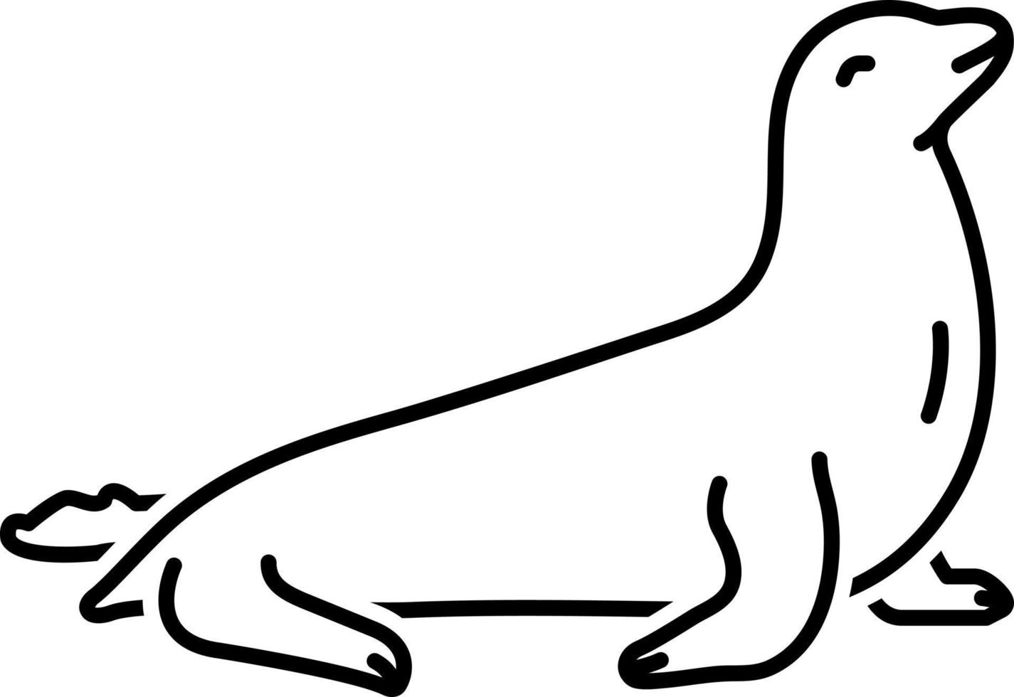 line icon for seal vector