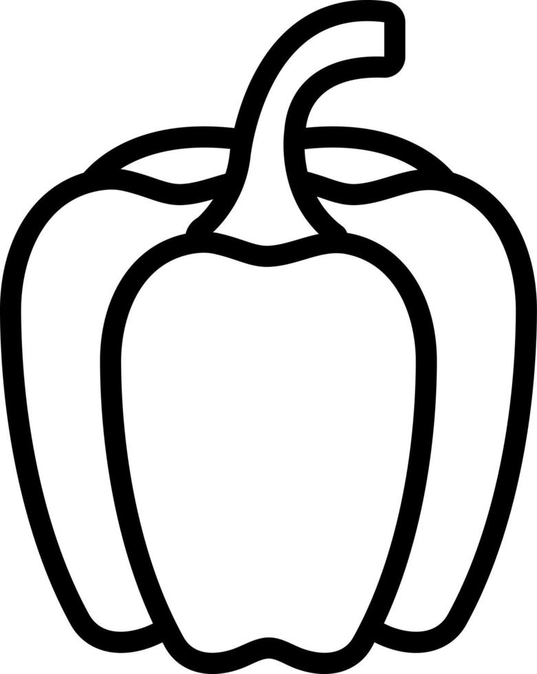 line icon for capsicum vector