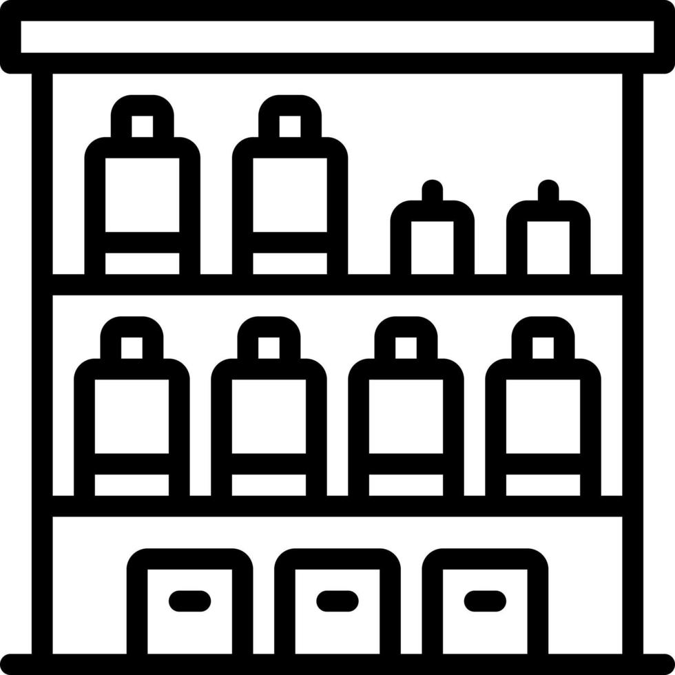 line icon for shelf vector