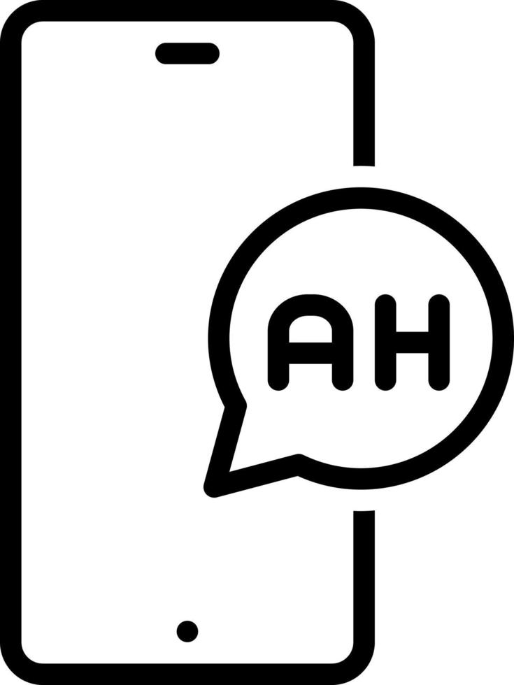 line icon for ah vector