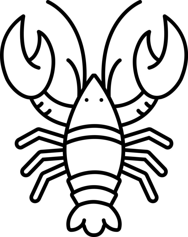 line icon for lobster vector