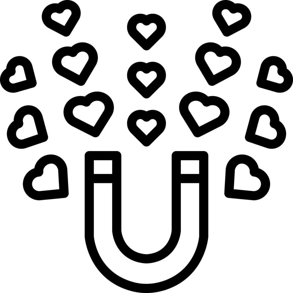 line icon for attract vector