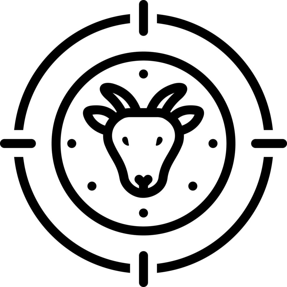 line icon for hunter vector