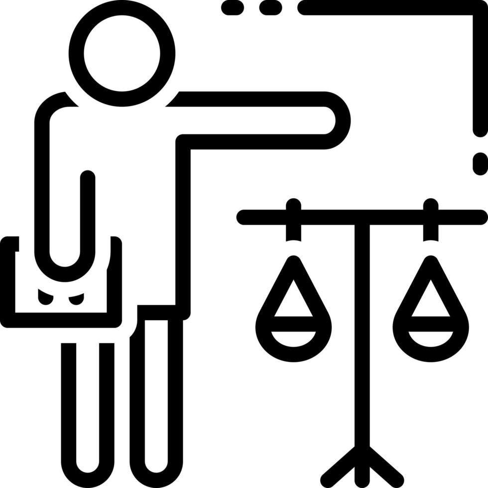 line icon for attorney vector