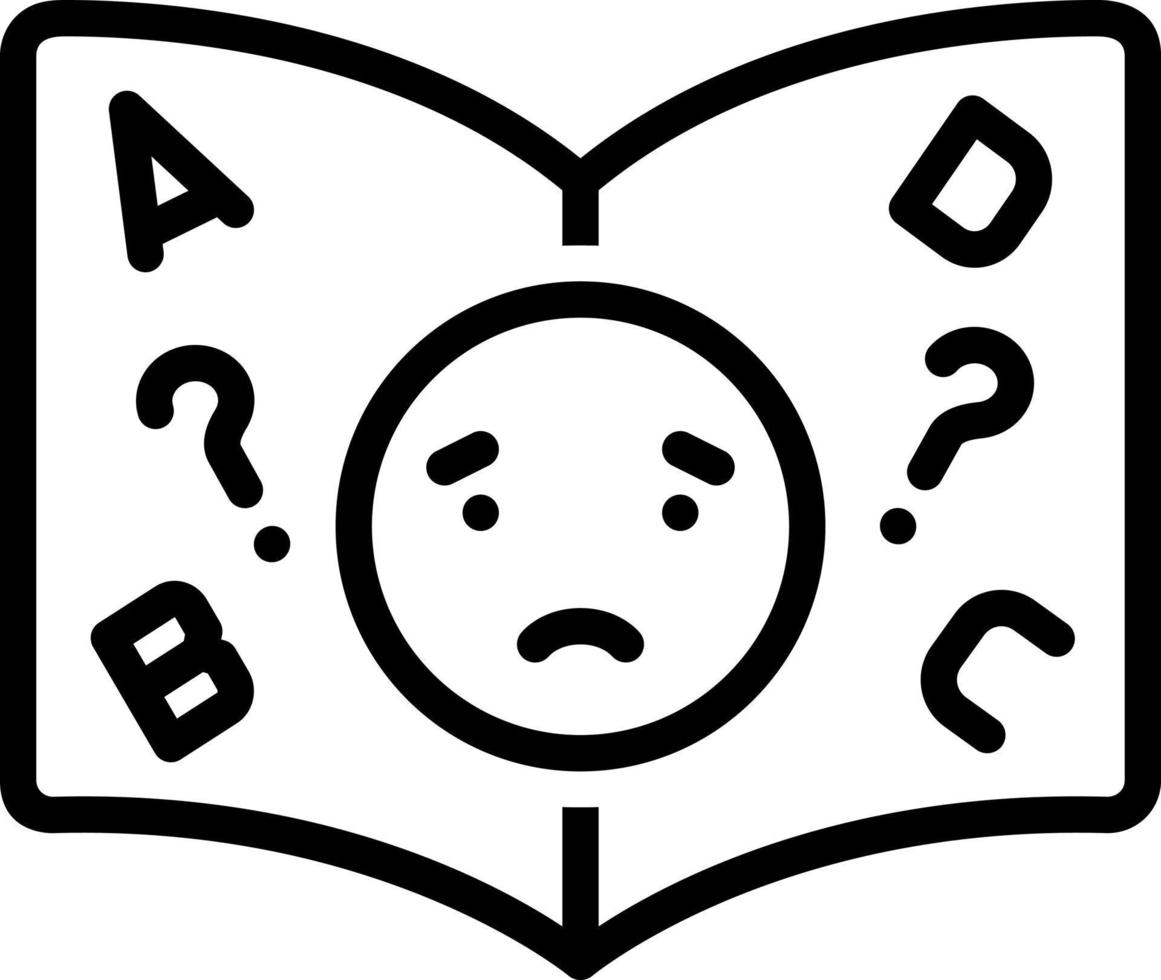 line icon for difficulty vector