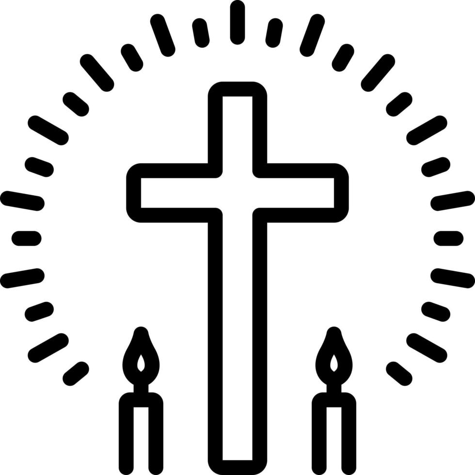 line icon for christian vector