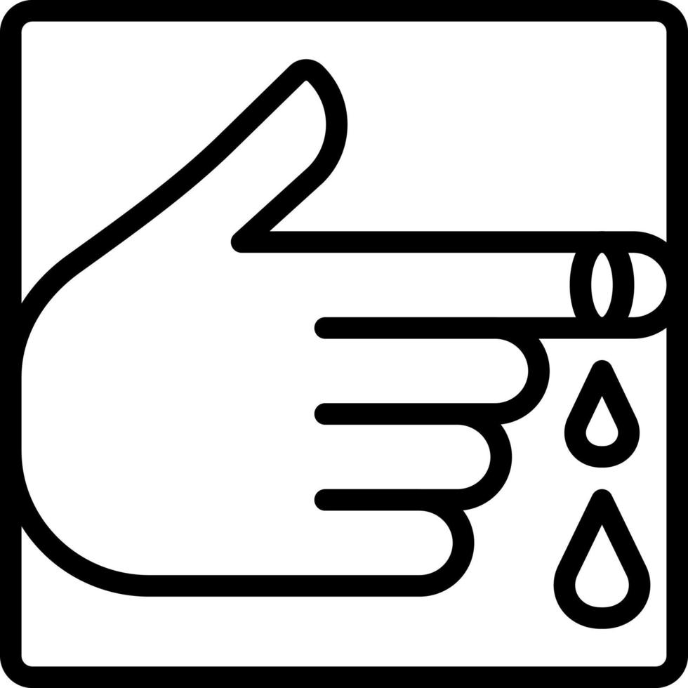 line icon for wound vector