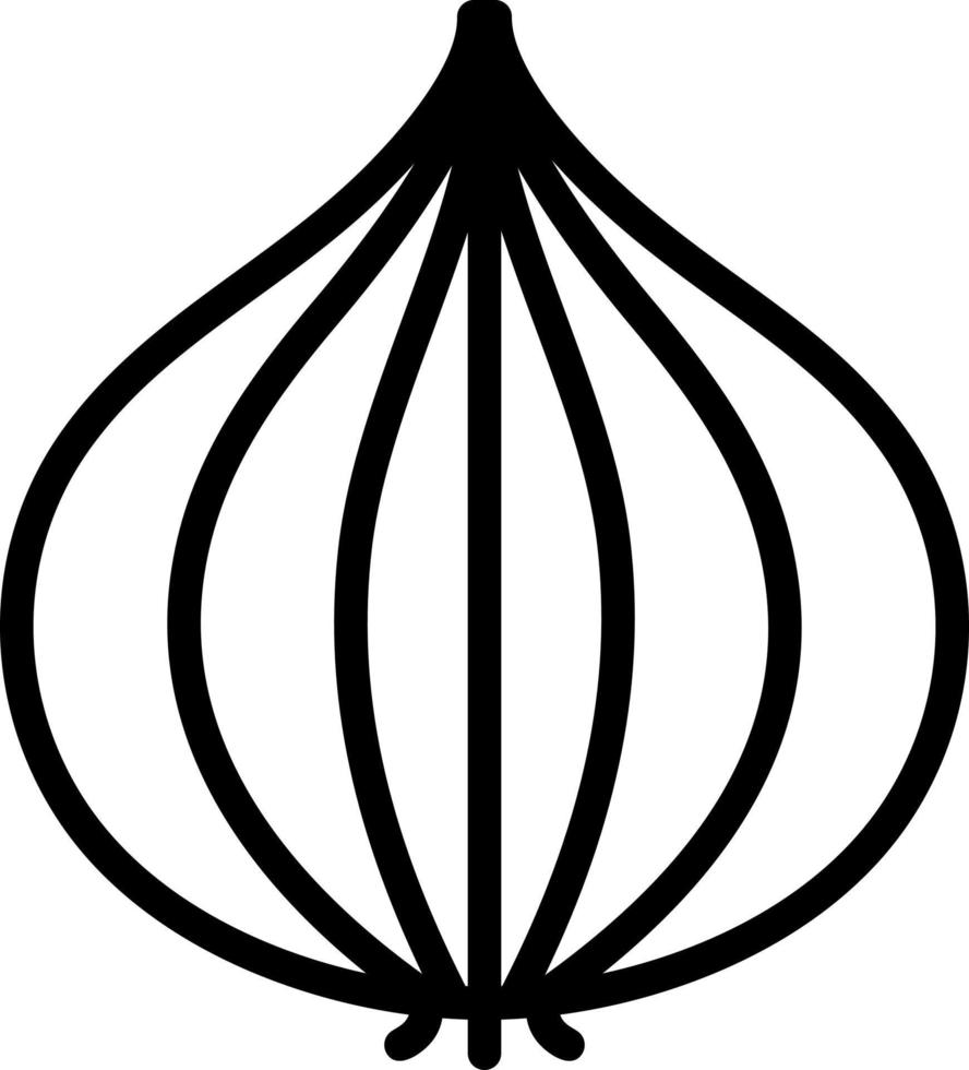 line icon for onion vector