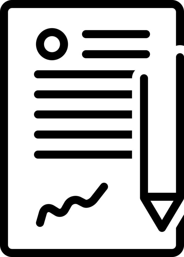 line icon for contract vector