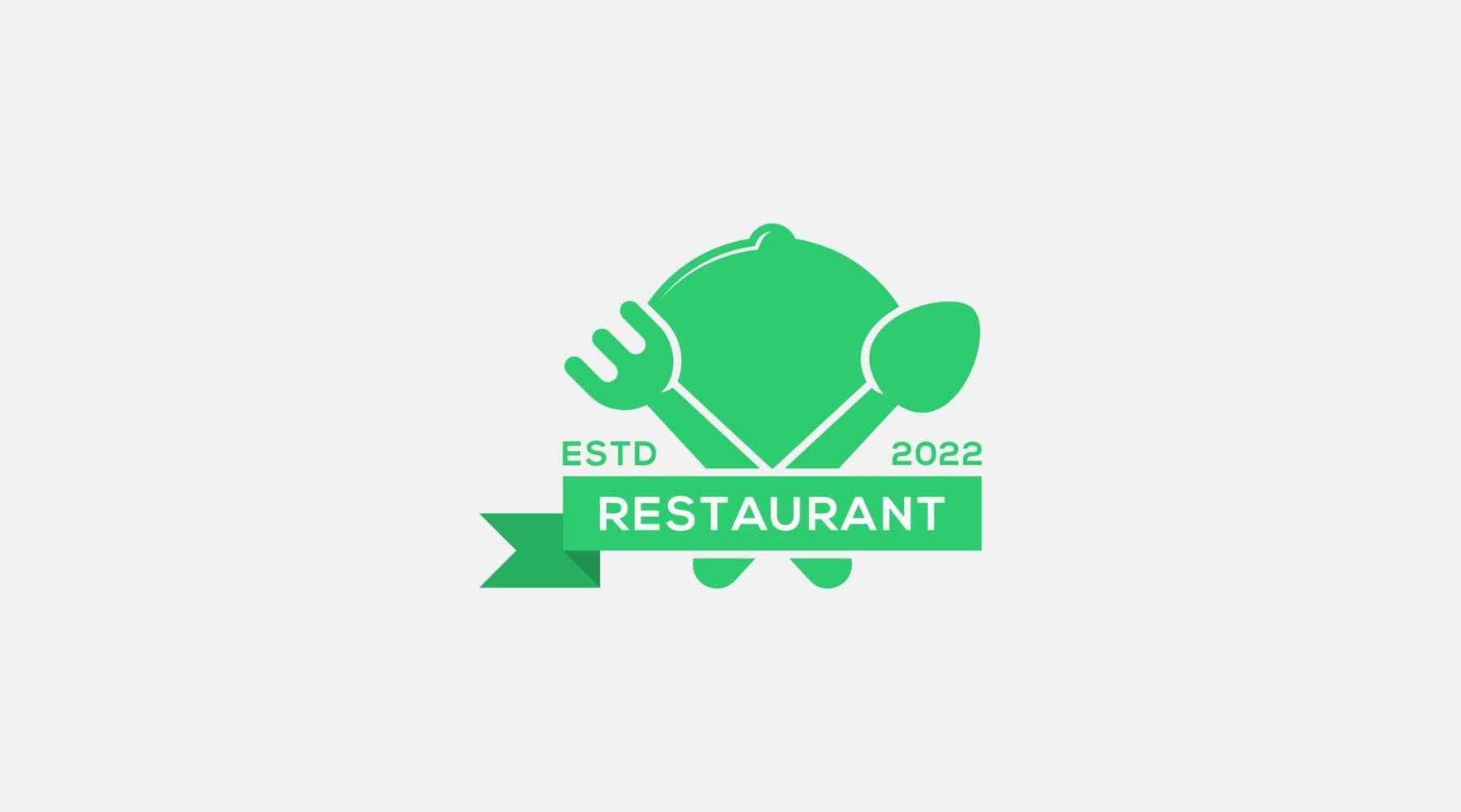 Ilustración de vector de diseño de logotipo de restaurante