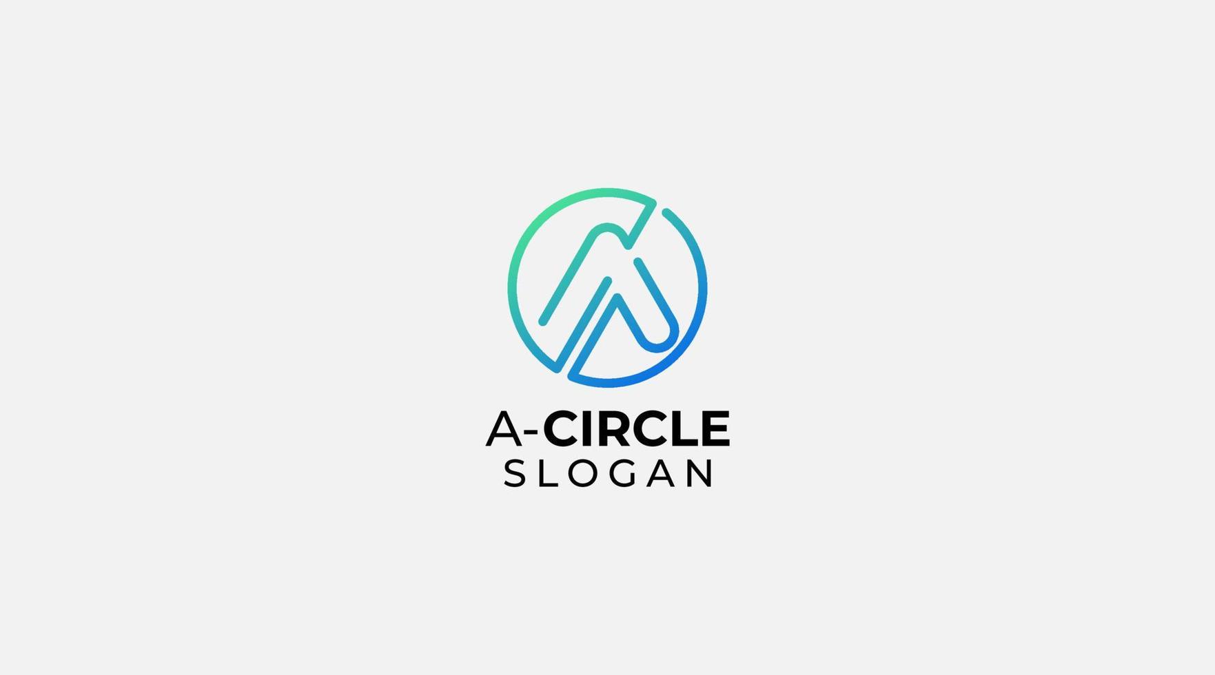 Letter A unique logo circle design, vector template