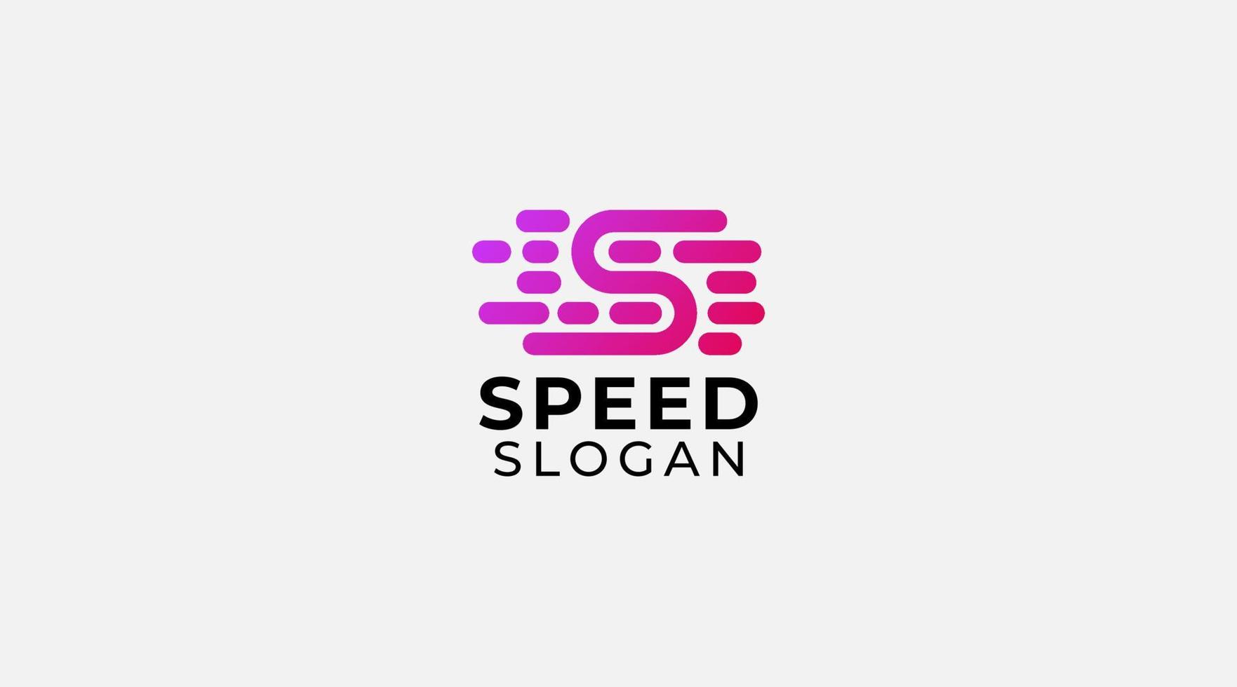 elemento de diseño de logotipo de velocidad de letra s vector