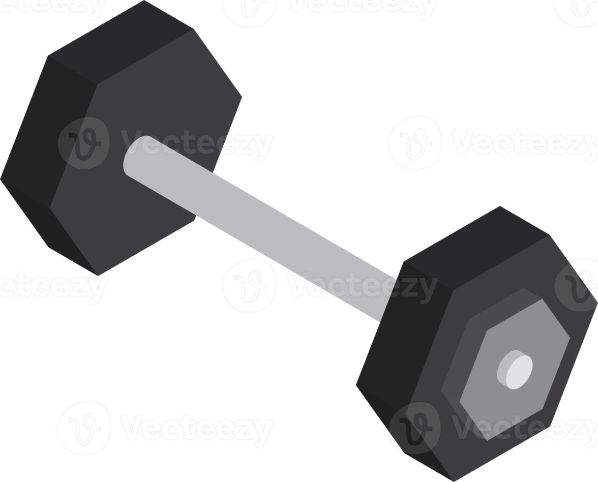 ilustração de equipamento de levantamento de peso em estilo 3d isométrico png