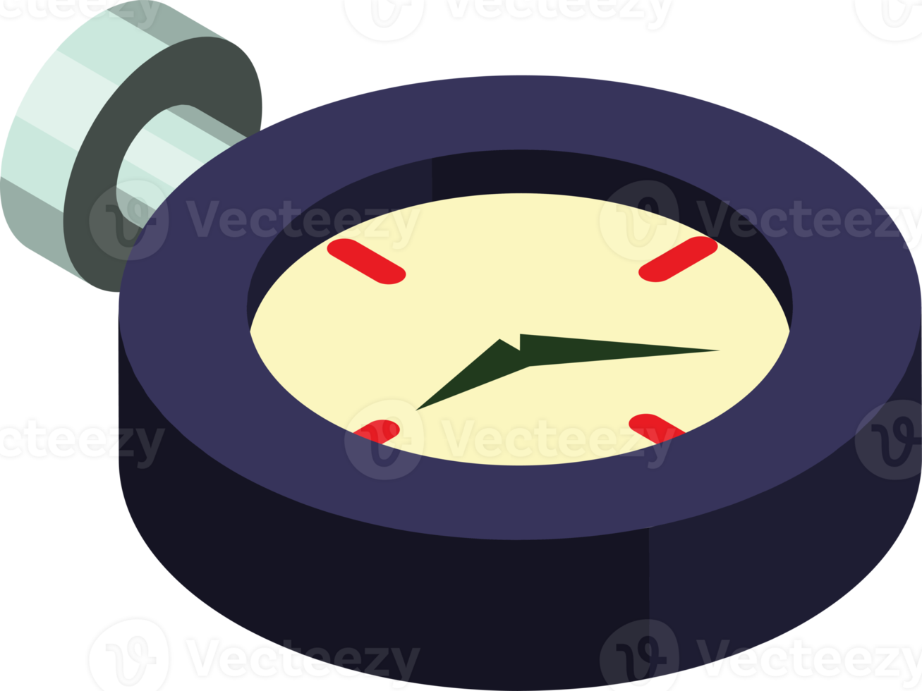 illustration du chronomètre dans un style isométrique 3d png