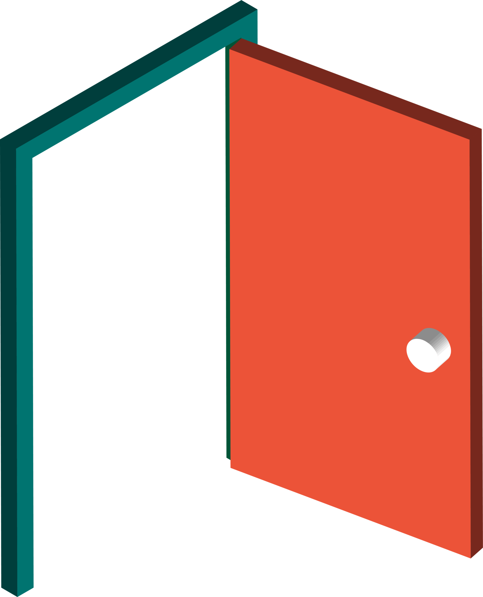 open door illustration in 3D isometric style 14375623 PNG