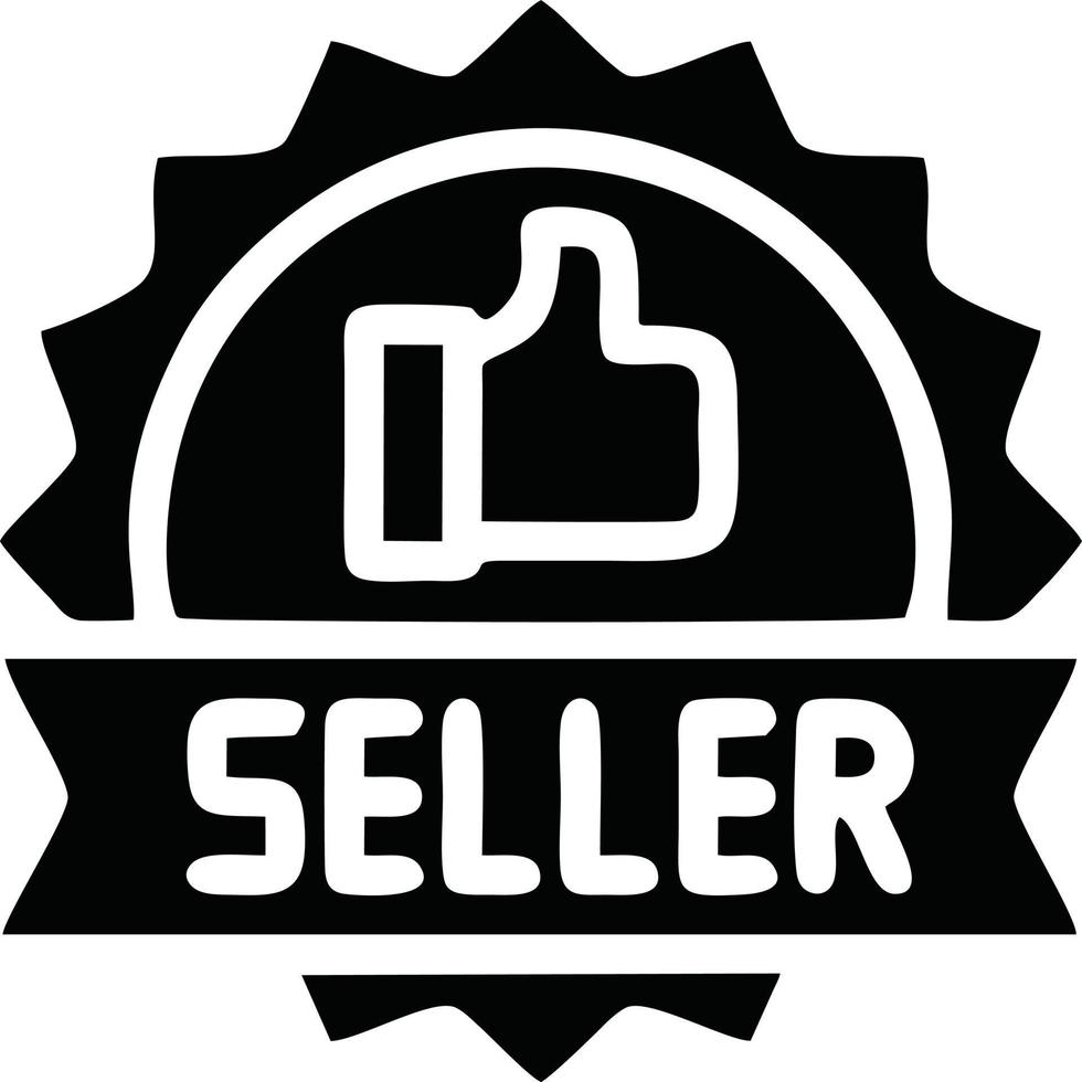 símbolo de icono de mejor vendedor en el fondo blanco vector