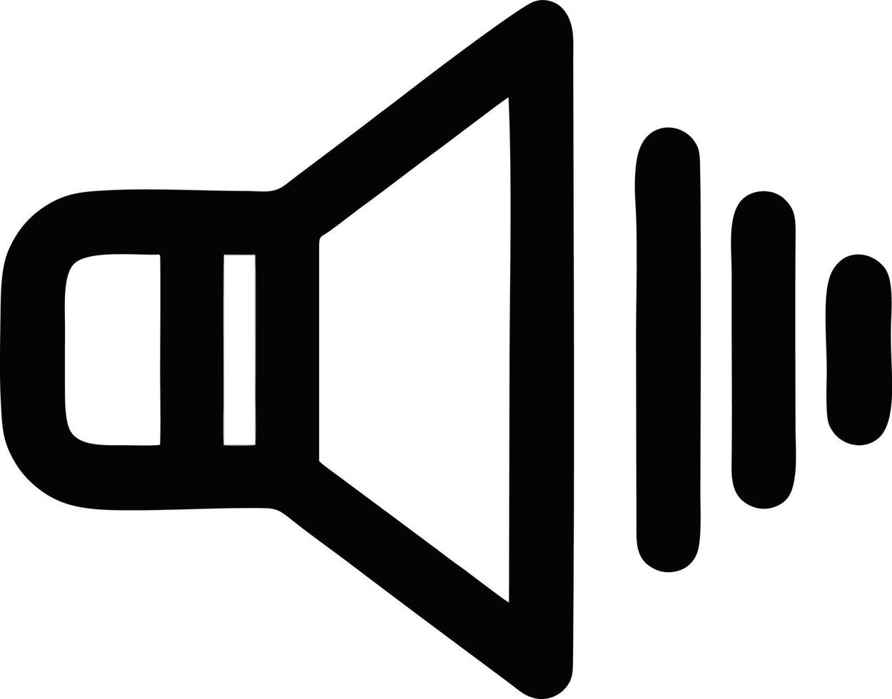 Speaker sound icon symbol on the white background vector