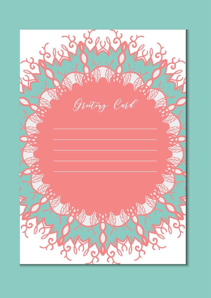 Mandala oriental template card vector