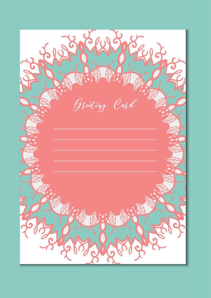 Mandala oriental template card vector