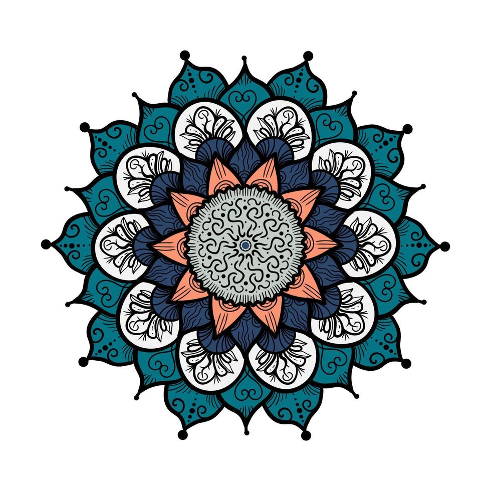 Mandala Line Template vector