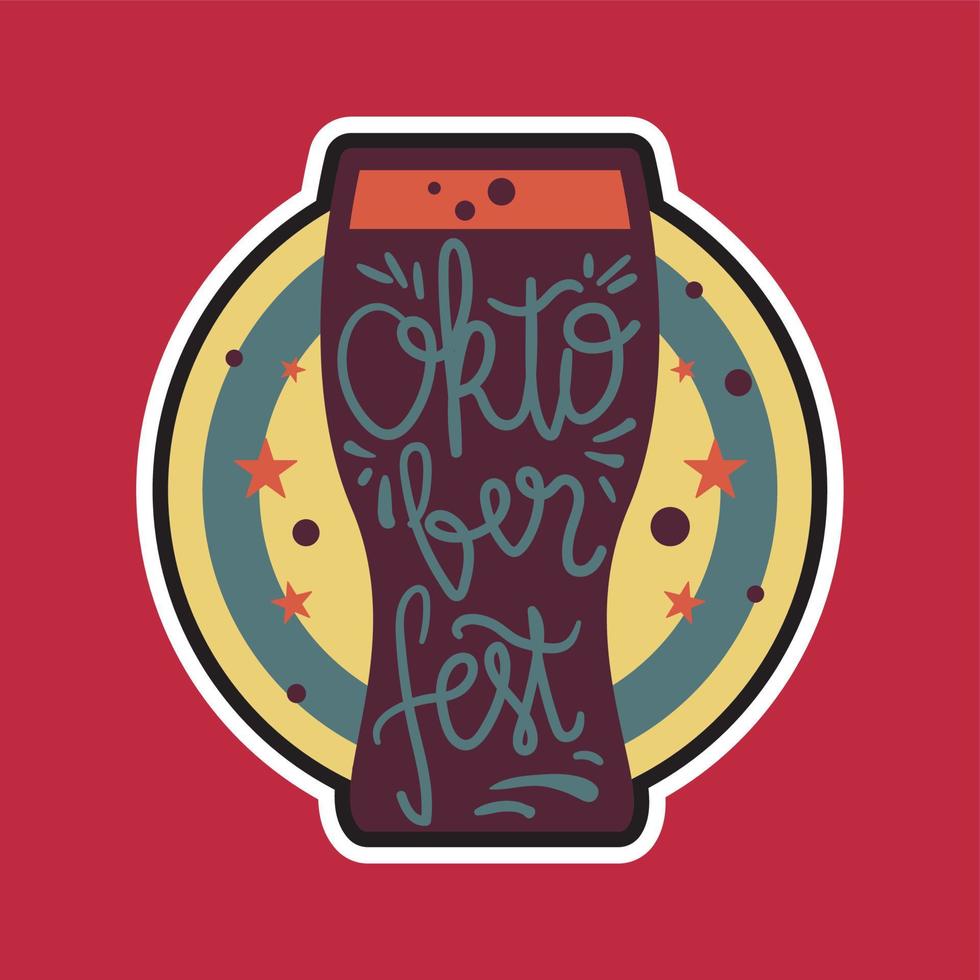 Oktoberfest Lettering Badge vector