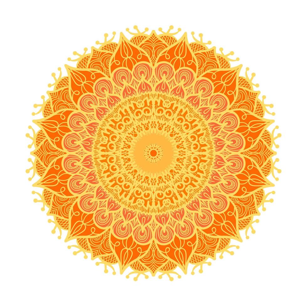 Mandala Line Template vector
